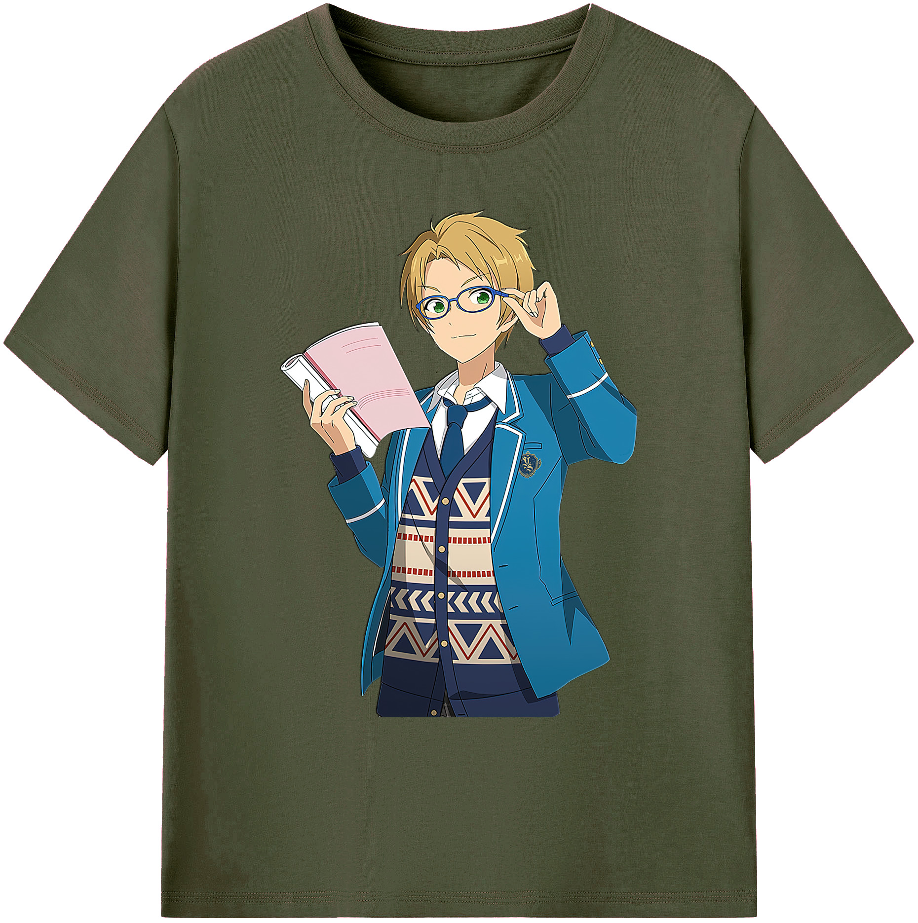 （画像用） あんさんぶるスターズ! Ensemble Stars 綿100％ メンズ半袖Tシャツ｜肌触りやわらか＆通気性